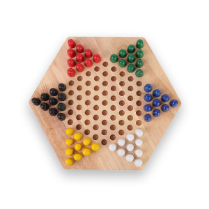 Dame chinoise <br> hexagonale bois