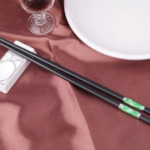 Baguettes Chinoises  en Jade Vert