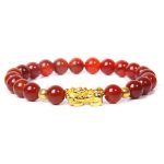 Bracelet Chinois Pixiu Agate Rouge