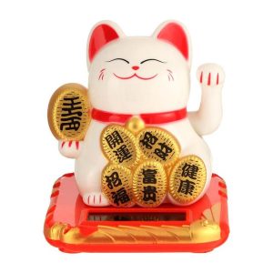 Chat Chinois Solaire Porte Bonheur Décoration