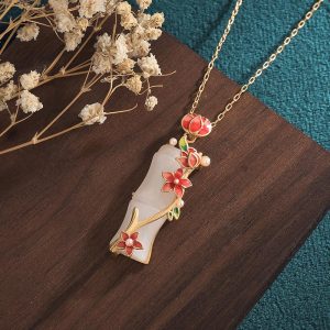 Collier Pendentif Bambou