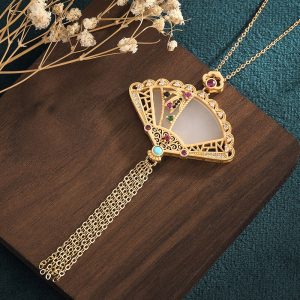 Collier Pendentif Éventail