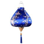 Lanterne Chinoise  en Soie Bleu / 40cm