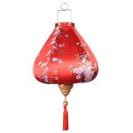 Lanterne Chinoise  en Soie Rouge / 40cm