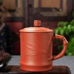 Mug Chinois Avec Couvercle Couleur Argile