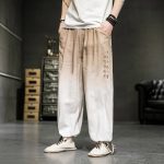 Pantalon Chinois Fluide Dégradé Beige