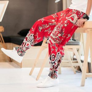 Pantalon Chinois Motif Dragon