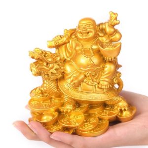 Statue Chinoise Bouddha et Tortue Dragon feng shui