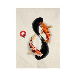 Rideaux Chinois Poissons Yin Yang feng shui