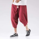 Pantalon Chinois Fendu rouge