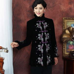 Veste Chinoise Femme Chaude noire