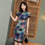 Robe Chinoise Nuances de Fleurs