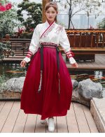 Hanfu Haut cintré rouge