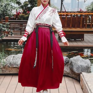 Hanfu Haut cintré rouge