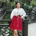 Hanfu Court Rouge et Blanc Chine