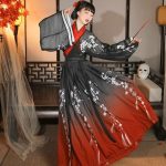 Hanfu Dynastie Qing rouge