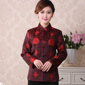 Veste Chinoise Femme Col Mao