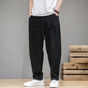 Pantalon Chinois Lin Noir