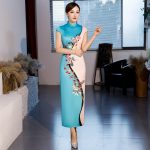 Robe Chinoise  Bleue Turquoise M