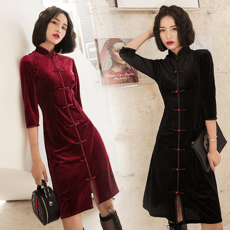 Robe Chinoise  Chemise Rouge / 2XL