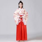 Robe Chinoise  Kimono Blanc et Rouge / S