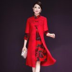 Robe Chinoise  Mi-Saison Rouge / M