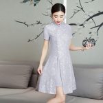 Robe Chinoise  Moderne Gris / L