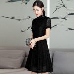 Robe Chinoise  Moderne Noir / L