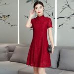 Robe Chinoise  Moderne Rouge / L