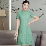 Robe Chinoise  Moderne Vert / L