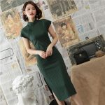 Robe Chinoise  Moulante Vert / XXL