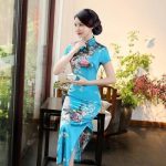 Robe Chinoise  Turquoise Longue S