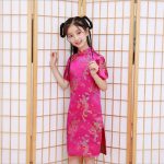 Robe Chinoise Enfant De Couleur Magenta