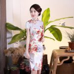 Robe Chinoise Manche Courte Coton