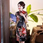 Robe Chinoise Manche Courte Confortable