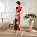 Robe Chinoise Plumes de Paon