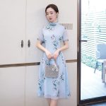 Robe Chinoise Bleue Ciel