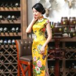 Robe Chinoise Jaune