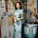 Robe Chinoise Z Cyan qipao / S