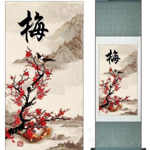 Tableau Chinois  Cerisier 100cmx30cm