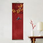 Tableau Chinois Rouge Peinture Sur Toile À Suspendre