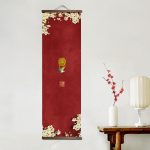 Tableau Chinois Rouge Toile De Coton Avec Impression Numérique