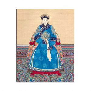 Tableau Dignitaire Chinois Sur Toile De Coton