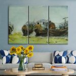 Tableau Triptyque Chinois Peinture Sur Toile Maroufler