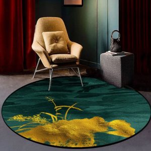 Tapis Chinois Rond Vert