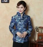 Veste Chinoise Femme  Bleue M