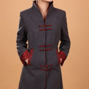 Veste Chinoise Femme  Grise