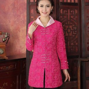 Veste Chinoise Femme  Rose