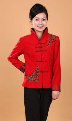 Veste Chinoise Femme  Rouge 5XL