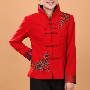 Veste Chinoise Femme  Rouge 5XL